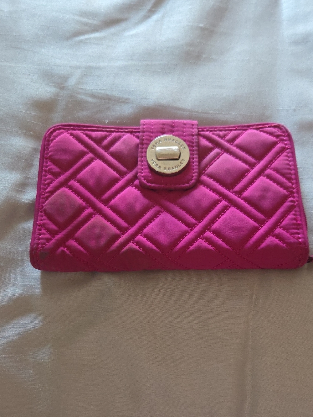 Vera Bradley Hot Pink Quilted Card & Key Holder